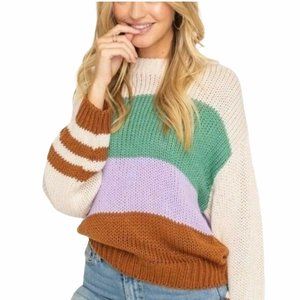 Lush Women’s Striped Knit Sweater M
